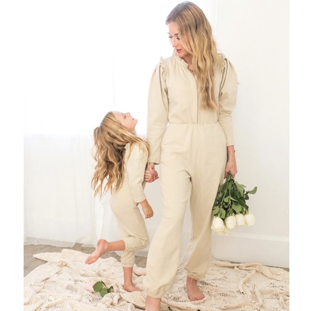 Ivy city co fawn jumpsuit cream size M